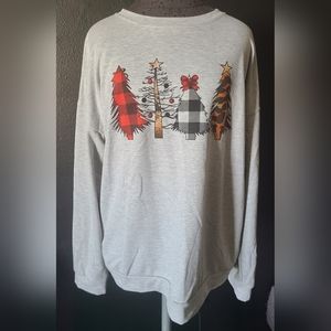 Christmas Trees Sweatshirt nwot